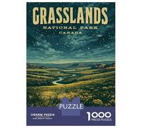 Rompecabezas Para Adolescentes De 1000 Piezas Grasslands National Park Canada Vintage Rompecabezas Para Adultos Juguete Decoración De Pared Mejora La Memoria Regalos De Cumpleaños Y Únicos 52x38cm/100