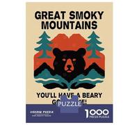 Rompecabezas Para Adolescentes De 1000 Piezas Great Smoky Mountains National Park Poster Rompecabezas Para Adultos Juguete Decoración De Pared Decoración Del Hogar Juego Desafiante Regalos 52x38cm/100