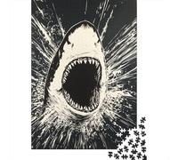 Rompecabezas para Adolescentes De 1000 Piezas Great White Shark Art Print-4 Rompecabezas para Adultos Juegos Relajantes Regalos para Mujeres Regalos De Juegos Desafiantes 70x50cm/1000pcs