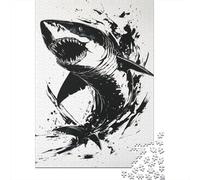 Rompecabezas para Adolescentes De 1000 Piezas Great White Shark Art Print-6 Rompecabezas para Adultos Juegos Relajantes Análisis Y Lógica Difícil Y Desafiante 52x38cm/1000pcs