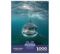 Rompecabezas para Adolescentes De 1000 Piezas Great White Shark Rompecabezas Juegos Relajantes Decoración De Pared 70x50cm/1000pcs