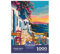 Rompecabezas para Adolescentes De 1000 Piezas Greece Summer Travel Art Rompecabezas para Adultos Juegos Familiares Análisis Y Lógica Cumpleaños Y Navidad 38x26cm/1000pcs