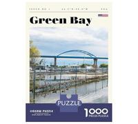 Rompecabezas para Adolescentes De 1000 Piezas Green Bay Travel Art Rompecabezas para Adolescentes Juego Familiar Desafío Difícil Cumpleaños Y Navidad 38x26cm/1000pcs