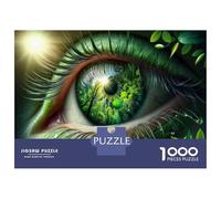 Rompecabezas para Adolescentes De 1000 Piezas Green Eye Nature Forest Rompecabezas para Adolescentes Juegos Relajantes para La Diversión Familiar Juego Desafiante Regalos 70x50cm/1000pcs
