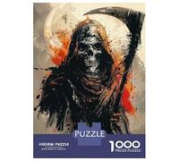 Rompecabezas para Adolescentes De 1000 Piezas Grim Reaper Painting Rompecabezas para Adultos Juguetes Antiestrés Arte De Pared Regalos De Cumpleaños Y Únicos 52x38cm/1000pcs