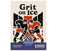 Rompecabezas para Adolescentes De 1000 Piezas Grit on Ice Hockey Rompecabezas Juegos Relajantes Difícil Difícil Diversión Actividades En Casa, 52x38cm/1000pcs