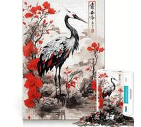 Rompecabezas para Adolescentes de 1000 Piezas Grulla Tranquila, Bordes impecables, Divertido Juego Mental, Regalo, Momento Acogedor, decoración navideña para la Pared (38x52cm)