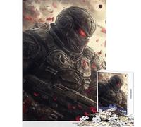 Rompecabezas para Adolescentes de 1000 Piezas Guardián blindado del Futuro Juego Educativo de Carreras de Velocidad Juguetes de Bricolaje con póster y Hoja de Preguntas a Juego (38x26cm)