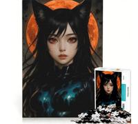 Rompecabezas para Adolescentes de 1000 Piezas Guardián de la Luna de Sangre, Juego de ingenio, desafiante de completar, Toda la Familia 50x75cm