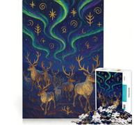 Rompecabezas para Adolescentes de 1000 Piezas: Guardianes de la Aurora, Juego práctico, Ideal para Pasar el Tiempo en casa Durante Las Vacaciones, con póster y Hoja de Preguntas a Juego, 38x52cm