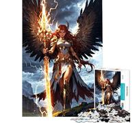 Rompecabezas para Adolescentes de 1000 Piezas Guerrero angelical con bastón de relámpagos Un desafío Educativo Divertido y entretenido Juegos relajantes para Mayores Juego de Rompecabezas Disponible