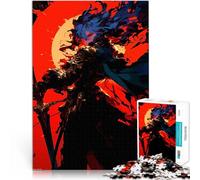 Rompecabezas para Adolescentes de 1000 Piezas Guerrero de Anime con Espada Actividad Familiar Regalos de cumpleaños, Regalos, Arte Mural 52x38cm