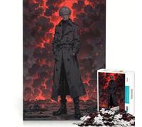 Rompecabezas para Adolescentes de 1000 Piezas: Guerrero del Apocalipsis Carmesí - Leyenda del Anime Oscuro, Juego práctico, difícil y desafiante, Regalo de Juego desafiante 50x75cm