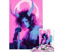 Rompecabezas para Adolescentes de 1000 Piezas Guerrero demoníaco Juguete Intelectual para Actividades educativas en Familia Regalo de cumpleaños (tamaño 38x52cm)