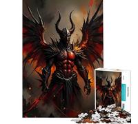 Rompecabezas para Adolescentes de 1000 Piezas Guerrero Demonio Alado con Espada Ideal para cumpleaños y Navidad Juguete Educativo antiestrés Apto para Mayores de 14 años 50x75cm