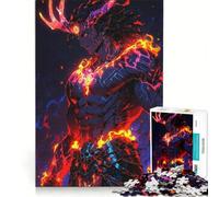 Rompecabezas para Adolescentes de 1000 Piezas: Guerrero Demonio de Fuego, Juego Educativo, decoración, Lista de Deseos con Papá Noel 38x26cm