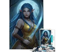 Rompecabezas para Adolescentes de 1000 Piezas Guerrero Elfo con Espada Un desafío Educativo y difícil Que pondrá a Prueba tu ingenio para Mayores de 14 años 38x52cm