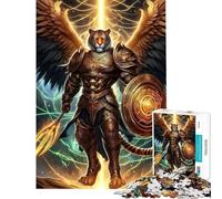 Rompecabezas para Adolescentes de 1000 Piezas Guerrero Tigre Alado con Armadura Dorada Rompecabezas para Adultos Juegos relajantes Regalos para Mujeres cumpleaños y Navidad (50x75cm)