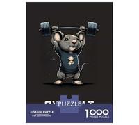 Rompecabezas para Adolescentes De 1000 Piezas Gym Rat Rompecabezas para Adultos Juego Práctico Decoración De Pared Ayuda A Ejercitar El Cerebro 38x26cm/1000pcs