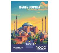 Rompecabezas para Adolescentes De 1000 Piezas Hagia Sophia Istanbul Rompecabezas para Adultos Juego Práctico Mejora La Memoria Gran Regalo para Jugar 52x38cm/1000pcs