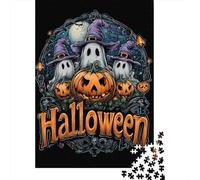 Rompecabezas para Adolescentes De 1000 Piezas Halloween Ghosts and Pumpkins-2 Rompecabezas para Adultos Juegos Relajantes Desafío Difícil Cumpleaños Y Navidad 70x50cm/1000pcs
