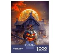Rompecabezas para Adolescentes De 1000 Piezas Halloween Pumpkin & Haunted House Rompecabezas para Adultos Juguetes Antiestrés Arte De Pared Regalos De Cumpleaños Y Únicos 70x50cm/1000pcs
