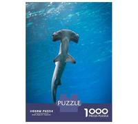 Rompecabezas para Adolescentes De 1000 Piezas Hammerhead Shark in Blue Ocean Rompecabezas para Adultos Juguete Decoración De Pared Decoración del Hogar Juego Desafiante Regalos 38x26cm/1000pcs