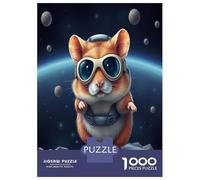 Rompecabezas para Adolescentes De 1000 Piezas Hamster Astronaut in Space Rompecabezas para Adultos Juego Práctico Una Obra De Arte Cumpleaños 38x26cm/1000pcs