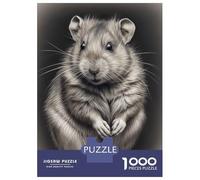 Rompecabezas para Adolescentes De 1000 Piezas Hamster Pencil Drawing Rompecabezas para Adultos Juegos Familiares Corte De Precisión Regalos Y Cumpleaños Únicos 70x50cm/1000pcs