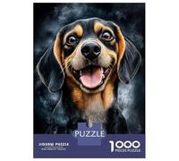 Rompecabezas para Adolescentes De 1000 Piezas Happy Beagle Portrait Rompecabezas para Adultos Juguetes Antiestrés Arte De Pared Regalos De Cumpleaños Y Únicos 52x38cm/1000pcs
