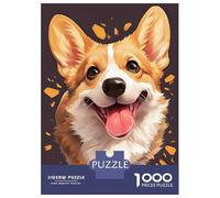 Rompecabezas para Adolescentes De 1000 Piezas Happy Corgi Portrait Rompecabezas para Adultos Juegos Familiares Alivia El Estrés Regalos De Cumpleaños Y Únicos 70x50cm/1000pcs