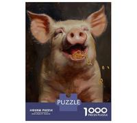 Rompecabezas para Adolescentes De 1000 Piezas Happy Pig Ramen Noodles Rompecabezas para Adultos Juego De Ingenio Alivia El Estrés Ayuda A Ejercitar El Cerebro 52x38cm/1000pcs