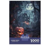 Rompecabezas para Adolescentes De 1000 Piezas Haunted House Halloween Rompecabezas para Adolescentes Juegos Relajantes para La Diversión Familiar Juego Desafiante Regalos 70x50cm/1000pcs