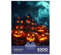 Rompecabezas para Adolescentes De 1000 Piezas Haunted House Halloween Rompecabezas para Adultos Juguete Decoración De Pared Carrera De Velocidad Manual Desafío Educativo 70x50cm/1000pcs