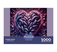 Rompecabezas para Adolescentes De 1000 Piezas Heart-Shaped Tapestry Rug Rompecabezas para Adultos Juegos Relajantes Regalos para Mujeres Ayuda A Ejercitar El Cerebro 52x38cm/1000pcs