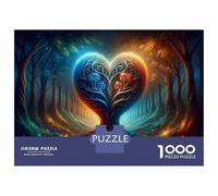Rompecabezas para Adolescentes De 1000 Piezas Heart-Shaped Tree of Life Rompecabezas para Adolescentes Juegos Relajantes para La Diversión Familiar Juego Desafiante Regalos 70x50cm/1000pcs