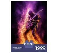 Rompecabezas para Adolescentes De 1000 Piezas Heavy Metal Guitarist Rompecabezas para Adultos Juguete Decoración De Pared Carrera De Velocidad Manual Desafío Educativo 70x50cm/1000pcs