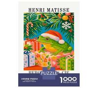 Rompecabezas para Adolescentes De 1000 Piezas Henri Matisse Christmas Frog Art Print Rompecabezas para Adolescentes Juego Familiar Desafío Difícil Cumpleaños Y Navidad 52x38cm/1000pc