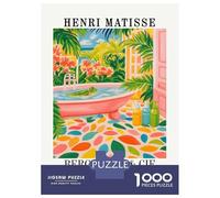 Rompecabezas para Adolescentes De 1000 Piezas Henri Matisse Frog in Bathtub Art Rompecabezas para Adultos Juegos De Relajación Decoración Juego Desafiante Regalos 52x38cm/1000pcs