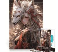 Rompecabezas para Adolescentes de 1000 Piezas,Hermosa Chica samurái,Corte Premium,Divertido,de lógica y Habilidad,fácil de Jugar,decoración navideña (38x52cm)