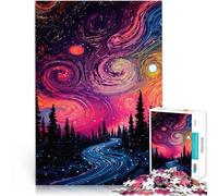 Rompecabezas para Adolescentes de 1000 Piezas Hermosa luz de Estrellas en la Noche Regalos de Juegos desafiantes Una Obra de Arte 50x70cm
