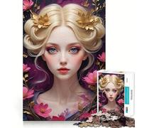 Rompecabezas para Adolescentes de 1000 Piezas,Hermosa niña,Cuento de Hadas,Corte Premium,Divertido,lógica,Habilidad,Juego fácil,Tiempo de Juego,decoración navideña (50x75cm)