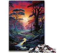 Rompecabezas para Adolescentes de 1000 Piezas, Hermoso Paisaje de Atardecer, desafiantes Juegos de Actividades Familiares, Juguete de Bricolaje para decoración de Pared del hogar, Regalos de 26x38cm