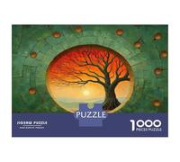 Rompecabezas para Adolescentes De 1000 Piezas Hobbit Doorway with Tree Art Print Rompecabezas para Adultos Juego De Ingenio para Mejorar La Memoria Actividades Divertidas En Casa 52x38cm/1000pcs