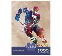 Rompecabezas para Adolescentes De 1000 Piezas Hockey Player Rompecabezas Juego De Ingenio Decoración Perfecta Regalos Y Cumpleaños Únicos 70x50cm/1000pcs