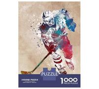 Rompecabezas para Adolescentes De 1000 Piezas Hockey Player Sport Art Rompecabezas Juegos Relajantes Difícil Difícil Diversión Actividades En Casa, 52x38cm/1000pcs