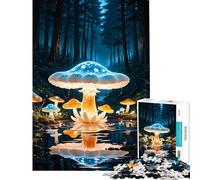 Rompecabezas para Adolescentes de 1000 Piezas Hongos Luminosos en un Bosque Encantado Juego Familiar adictivo para Cultivar la Paciencia Un Regalo Ideal para los Amantes dey para Mejorar la Memoria