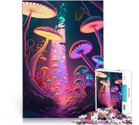 Rompecabezas para Adolescentes de 1000 Piezas Hongos psicodélicos Locos Actividad Familiar Decoración artística del hogar 75x50cm