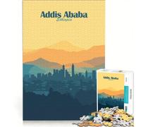 Rompecabezas para Adolescentes de 1000 Piezas, Horizonte de Addis Abeba, Juego Imposible, Regalo de cumpleaños, cumpleaños 50x75cm