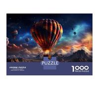 Rompecabezas para Adolescentes De 1000 Piezas Hot Air Balloon Adventure Rompecabezas Juguetes Antiestrés Corte De Precisión Cumpleaños 38x26cm/1000pcs